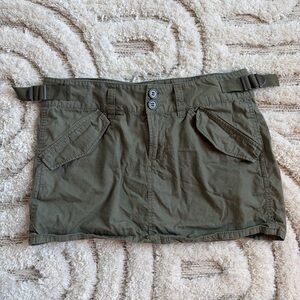 H&M Olive Mini Skirt